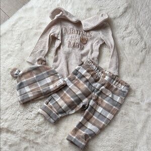 Charming Beige and Brown Kids Matching Set